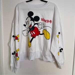 Disney White Mickey Mouse Sweatshirt